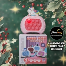 POP IT ELECTRONICO JUEGO DE VELOCIDAD CASTELLANO #9 (CAJA 13x14x5,5CM) (INCLUYE PILAS) (A0595)