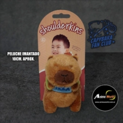 PELUCHE CARPINCHO-CAPIBARA IMANTADO CON MOCHILA (10CM APROX) (P1527)