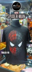 REMERA ALGODON IMPORTADO 3D SPIDERMAN #3 (TALLA 16) (R1077)
