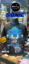 REMERA ALGODON IMPORTADO 3D SONIC #1 (TALLA 10) (R1080)