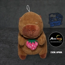 PELUCHE CARPINCHO-CAPIBARA CON ACCESORIO EN SUS MANOS #1 (23CM APROX) (P1537)