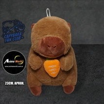 PELUCHE CARPINCHO-CAPIBARA CON ACCESORIO EN SUS MANOS #2 (23CM APROX) (P1538)