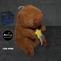 PELUCHE CARPINCHO-CAPIBARA CON ACCESORIO EN SUS MANOS #4 (23CM APROX) (P1540)