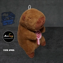 PELUCHE CARPINCHO-CAPIBARA CON ACCESORIO EN SUS MANOS #5 (23CM APROX) (P1541)