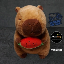 PELUCHE CARPINCHO-CAPIBARA CON SANDIA #1 (27CM APROX) (P1544)