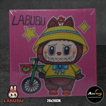 CUADROS PARA PEGAR PIEDRITAS LABUBU #1 (20x20CM) (A0607)