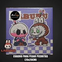 CUADROS PARA PEGAR PIEDRITAS LABUBU #6 (20x20CM) (A0612)