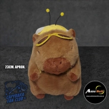 PELUCHE CARPINCHO-CAPIBARA MOCHILA ABEJA Y LENTES #1 (23CM APROX) (P1550)