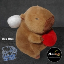 PELUCHE CARPINCHO-CAPIBARA CORAZON Y ALAS #1 (23CM APROX) (P1551)