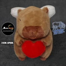PELUCHE CARPINCHO-CAPIBARA CORAZON Y ALAS #1 (23CM APROX) (P1551)