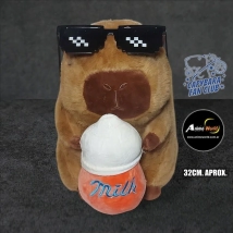 PELUCHE CARPINCHO-CAPIBARA MILK Y LENTES #1 (32CM APROX) (P1553)