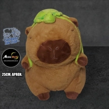 PELUCHE CARPINCHO-CAPIBARA CON MOCHILA TORTUGA #1 (25CM APROX) (P1555)