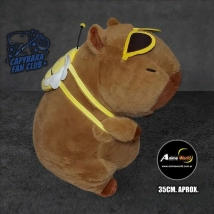 PELUCHE CARPINCHO-CAPIBARA MOCHILA ABEJA Y LENTES #2 (35CM APROX) (P1560)