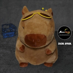 PELUCHE CARPINCHO-CAPIBARA MOCHILA ABEJA Y LENTES #2 (35CM APROX) (P1560)