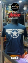 REMERA ALGODON IMPORTADO - CAPITAN AMERICA #3 (TALLA L) (R1096)