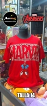 REMERA ALGODON IMPORTADO - SPIDERMAN #3 (TALLA 14) (R1099) ROJO