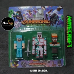 MINECRAFT BLISTER X3 MAS ARMA #1 (BLISTER 29x31CM) (F0924)