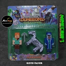 MINECRAFT BLISTER X3 MAS ARMA #2 (BLISTER 29x31CM) (F0925)