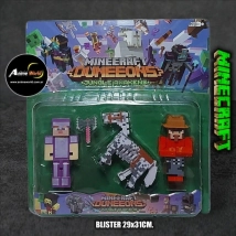 MINECRAFT BLISTER X3 MAS ARMA #4 (BLISTER 29x31CM) (F0927)
