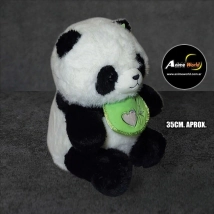 PELUCHE OSO PANDA CON BABERO IMPORTADO #1 (35CM APROX) (P1625)