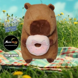 PELUCHE CARPINCHO-CAPIBARA CON ROSQUILLA #1 (28CM APROX) (P1639)