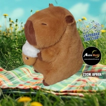 PELUCHE CARPINCHO-CAPIBARA CON NUEZ #1 (22CM APROX) (P1640)