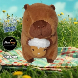 PELUCHE CARPINCHO-CAPIBARA CON NUEZ #1 (22CM APROX) (P1640)