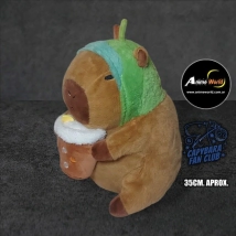 PELUCHE CARPINCHO-CAPIBARA DISFRAZ #2 VERDE IMPORTADO (35CM APROX) (P1646)