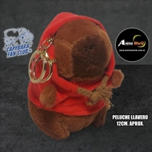 PELUCHE LLAVERO PREMIUM - CARPINCHO-CAPIBARA TRAPERO #3 (12CM APROX) (P1647)