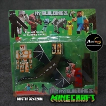 MINECRAFT BLISTER X6 MAS DRAGON #2 (BLISTER 32x32CM) (F0930)