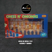 JUEGO DE MESA 2 EN 1 - AJEDREZ-DAMAS (A0627)