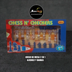 JUEGO DE MESA 2 EN 1 - AJEDREZ-DAMAS (A0627)