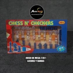 JUEGO DE MESA 2 EN 1 - AJEDREZ-DAMAS (A0627)