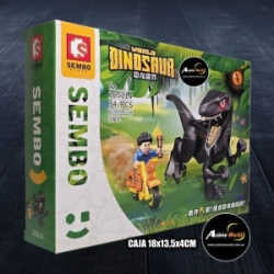 BLOQUE GENERICO SEMBO DINOSAURIO WORLD 30032 S205014 (CAJA 18x13,5CM) (L0930)