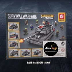 BLOQUE GENERICO SEMBO S2937 SURVIVAL WARFARE 8EN1 (CAJA 18x13,5CM) (L0938)