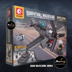 BLOQUE GENERICO SEMBO S2938 SURVIVAL WARFARE 8EN1 (CAJA 18x13,5CM) (L0939)
