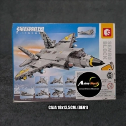 BLOQUE GENERICO SEMBO AVION GUERRA 8EN1 S2022364 (CAJA 18x13,5CM) (L0992)
