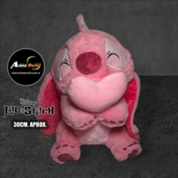 PELUCHE STITCH CON CORAZON - ANGEL (30CM APROX) (P1735)