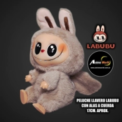 PELUCHE LLAVERO LABUBU CON ALAS A CUERDA #1 (17CM APROX) (P1758)