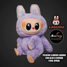PELUCHE LLAVERO LABUBU CON ALAS A CUERDA #4 (17CM APROX) (P1761)