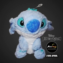 PELUCHE STITCH - STITCH SENTADO CELESTE (21CM APROX) (P1766)