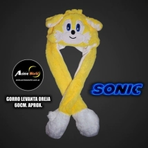 GORRO PELUCHE LEVANTA OREJAS SONIC TAILS (60CM APROX) (P1769)