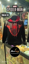 BUZO CON CAPUCHA SPIDERMAN TELARA&Ntilde;A 3D #1 IMPORTADO (TALLA 14) (R1100)