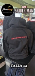 BUZO CON CAPUCHA SPIDERMAN TELARA�A 3D #1 IMPORTADO (TALLA 14) (R1100)