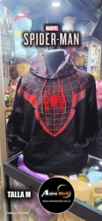 BUZO CANGURO CON CAPUCHA SPIDERMAN TELARA�A 3D #1 IMPORTADO (TALLA M) (R1101)