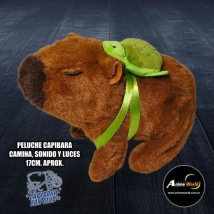 PELUCHE CARPINCHO-CAPIBARA CAMINA, SONIDO Y LUCES #1 (17CM APROX) (P1790)