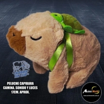PELUCHE CARPINCHO-CAPIBARA CAMINA, SONIDO Y LUCES #3 (17CM APROX) (P1792)
