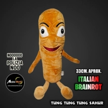PELUCHE ITALIAN BRAINROT - TUNG TUNG TUNG SAHUR #2 (33CM APROX) (P1832)