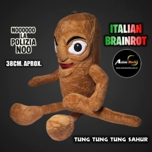 PELUCHE ITALIAN BRAINROT - TUNG TUNG TUNG SAHUR #3 (38CM APROX) (P1836)