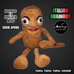 PELUCHE ITALIAN BRAINROT - TUNG TUNG TUNG SAHUR #3 (38CM APROX) (P1836)